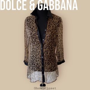 🎉HOST PICK🎉 Dolce & Gabbana leopard print blouse